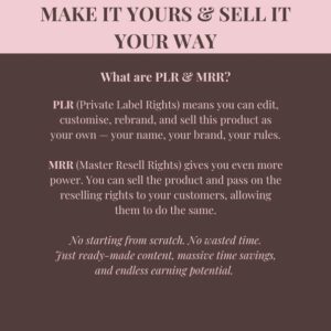 Faceless Creator Starter Kit PLR & MRR