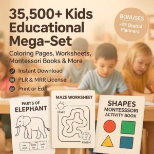 35,500+ Kids Learning Mega Bundle (PLR + MRR)