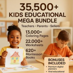 35,500+ Kids Learning Mega Bundle (PLR + MRR)