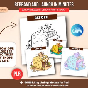 150-Page Tiny Shops Coloring Book (PLR)
