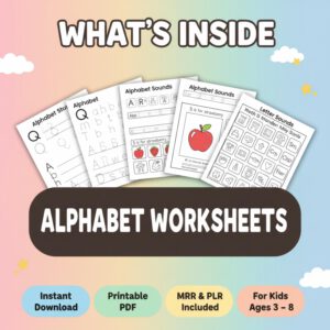 33,500+ Kids Educational Printables Bundle, PLR + MRR