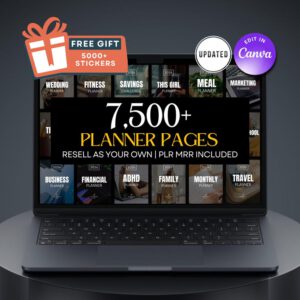 7500 Digital Planner Pages Bundle PLR MRR