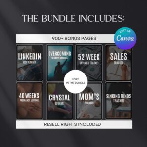 7500 Digital Planner Pages Bundle PLR MRR
