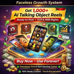 AI Talking Object Reels Bundle Viral Faceless TikTok Instagram Content PLR MRR Ready to post